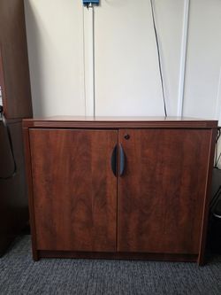 Cherry Wood Office Cabinet - Great Condition