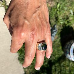 Green Tourmaline, Diamond Ring 