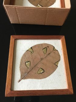 coasters with gold details
