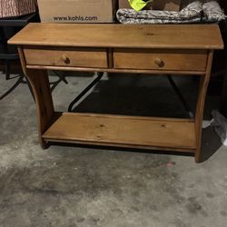 Two Drawer Soft Pine Sofa Table