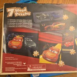 Disney Cars 3 Wooden Puzzles 🧩 7 In A Box 