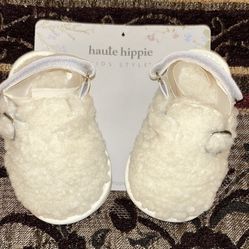 Haute Hippie Cream Slippers with Soft Straps