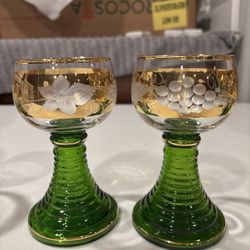 West German Roemer Wine Glasses Set Of 6