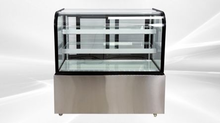Refrigerated bakery refrigerator case NSF 48 inches Curved Glass