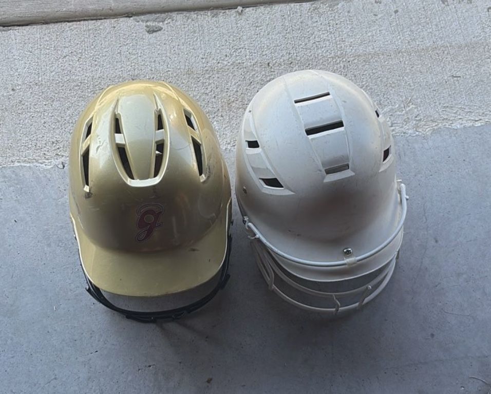 Softball Helmets Together For Sale $10