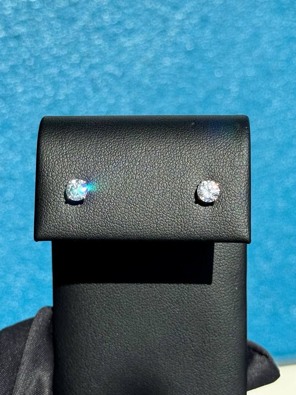 Jewelry 14k solid yellow gold 1CTW natural diamond stud earrings