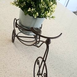 wrought iron plant holder bicycle