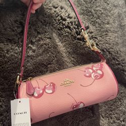 Coach Nolita Barrel Bag With Cherry Print