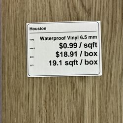 Waterproof Vinyl Flooring 6.5 mm Houston 