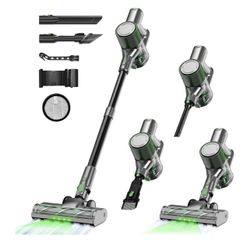 Trucozie Cordless Vacuum Cleaner, Self-Standing Lightweight Stick Vacuum with 50 mins Runtime, Powerful Suction, Anti-Tangle Wireless Vacuum for Home,