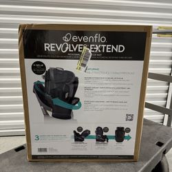 Evenflo Revolve 360 Extend All-in-One Rotating Convertible Car Seat - Revere Gray 