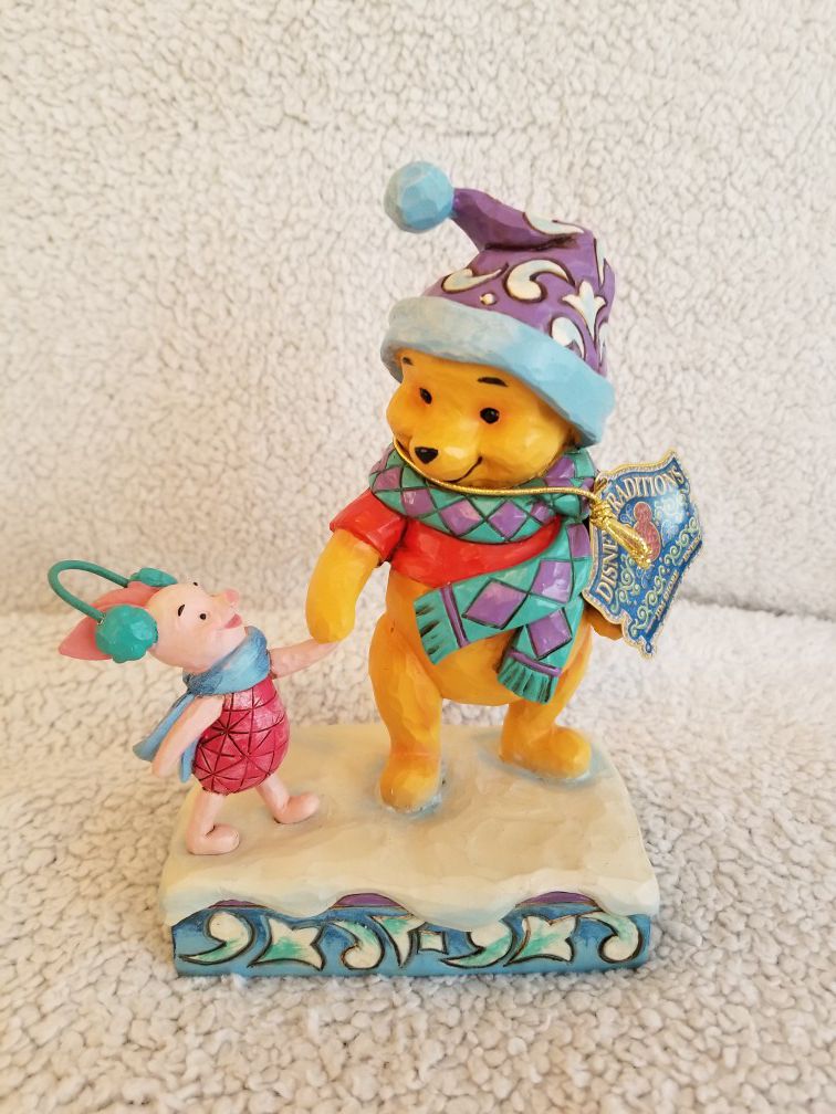 Disney World Parks Winnie the Pooh and Piglet Holiday Figurine
