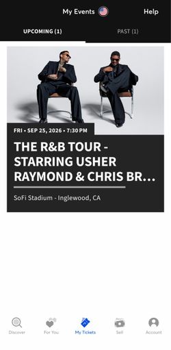 Chris brown x. Usher tickets