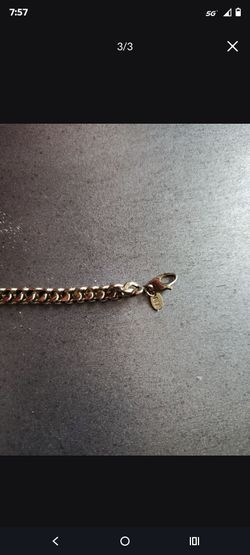 14k yg hollow cuban link bracelet