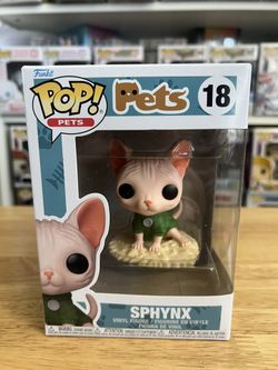NEW IN HAND Sphynx Funko Pop #18 Pets Vinyl Figurine Cats Hairless Animal Toys