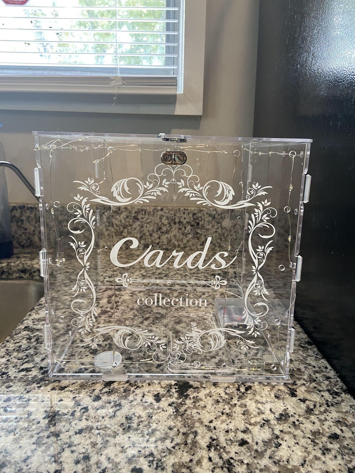 Acrylic Card Box With Lock