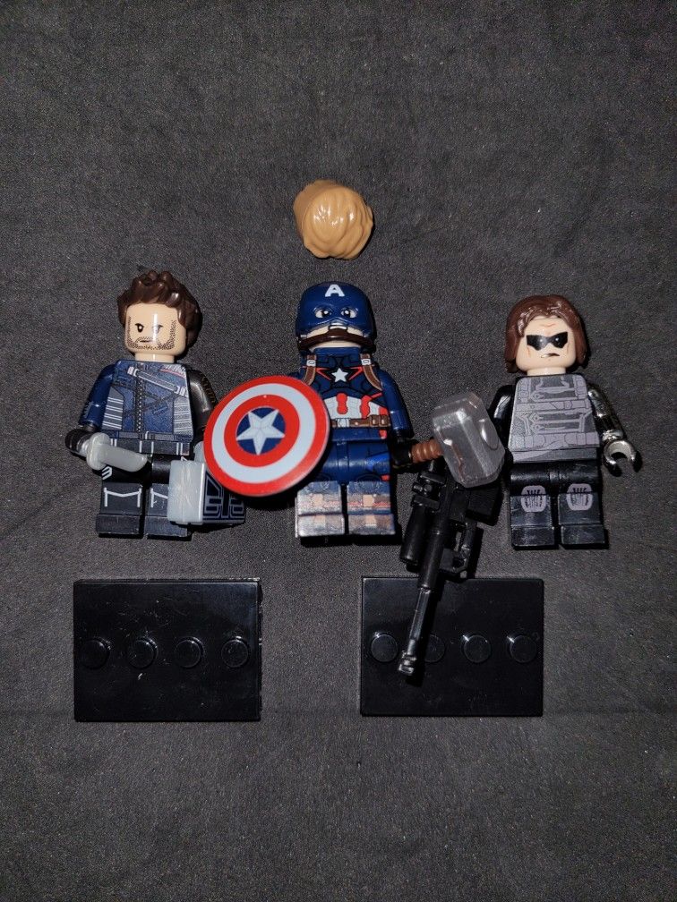 New Marvel Captain America, Bucky & Winter Soldier mini figure set
