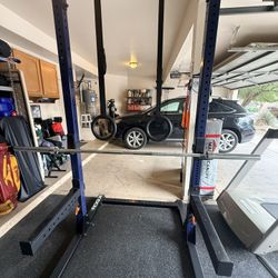 Complete Rogue Home Gym – Rack, Plates, Barbell – Ready to Lift