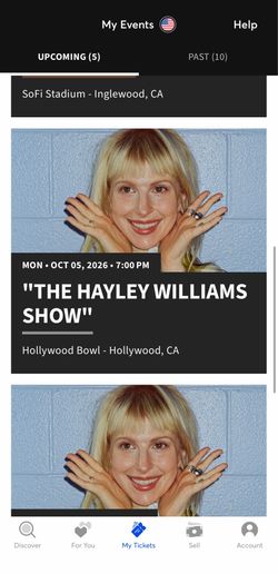 Hayley Williams Hollywood Bowl Tickets