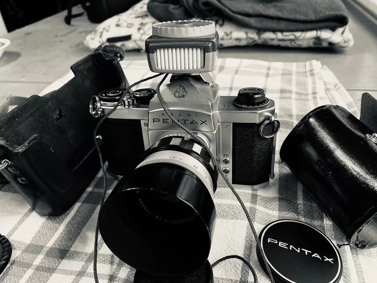 Vintage 1958 Pentax Camera & Accessories