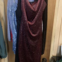 Maroon Homecoming Dress 