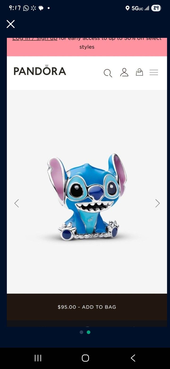 Pandora Disney Lilo And Stitch Charm 