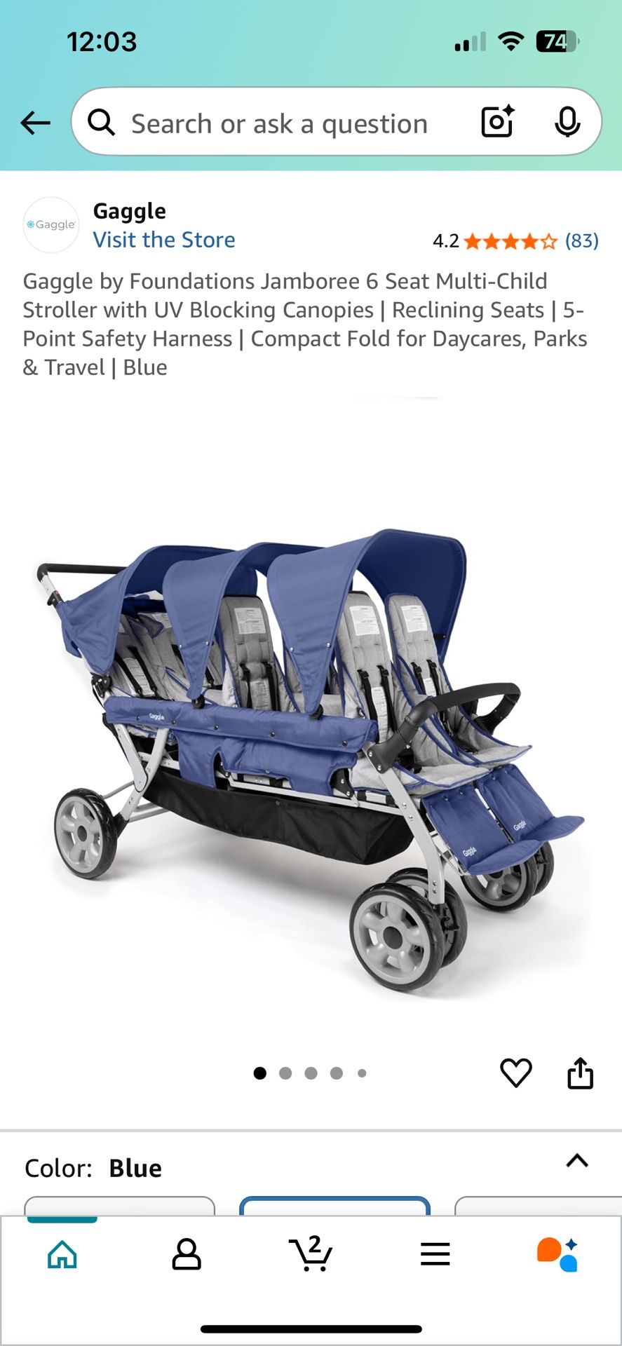 Daycare Stroller For 6 Children