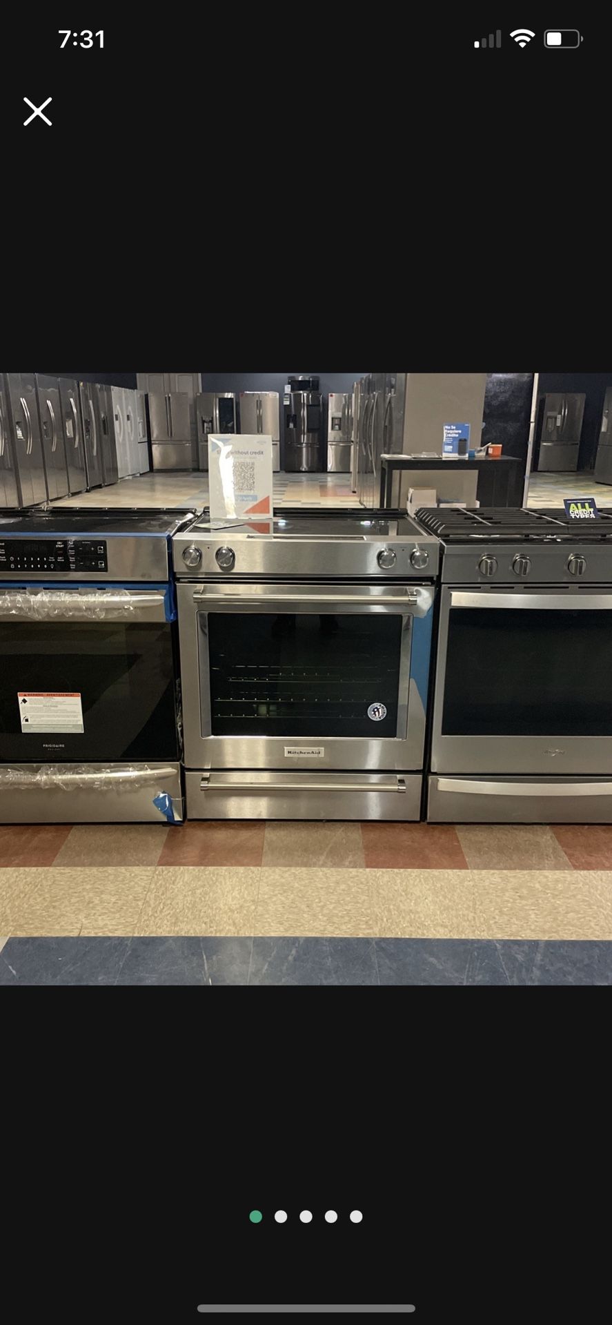 New Kitchen Aid Stainless Steel Slide In Electric Range‼️‼️