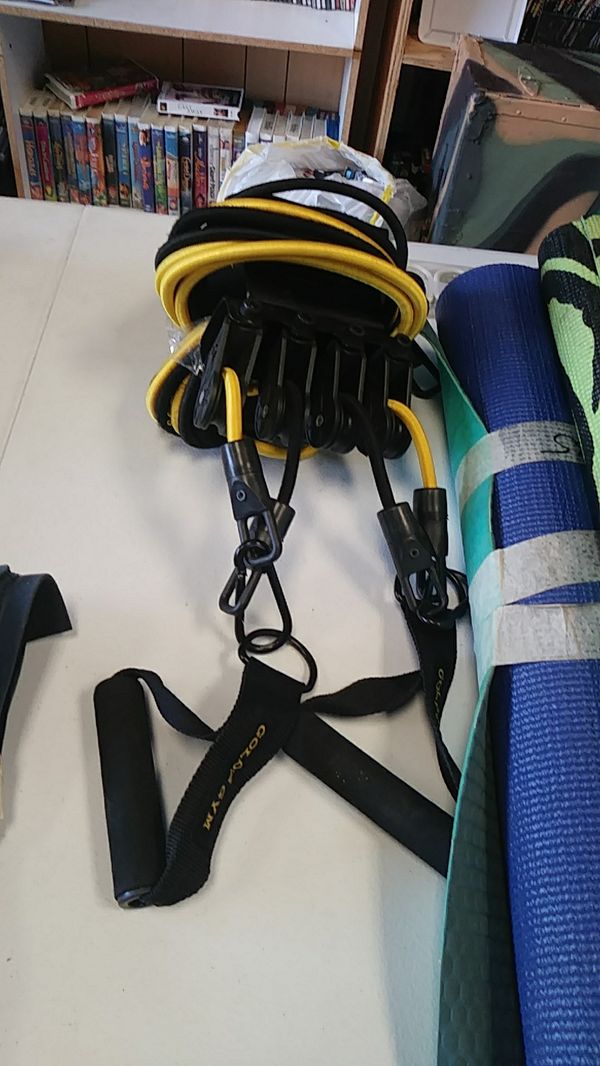 gold's gym door gym set