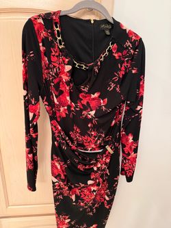 Thalia Sodi Floral Long Sleeve Dress Size M