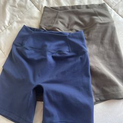 Oner Active Women's Effortless Seamless Shorts, Size Small, Blue and Brown