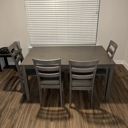 Dinning Table Set 4 Chairs 1 Bench