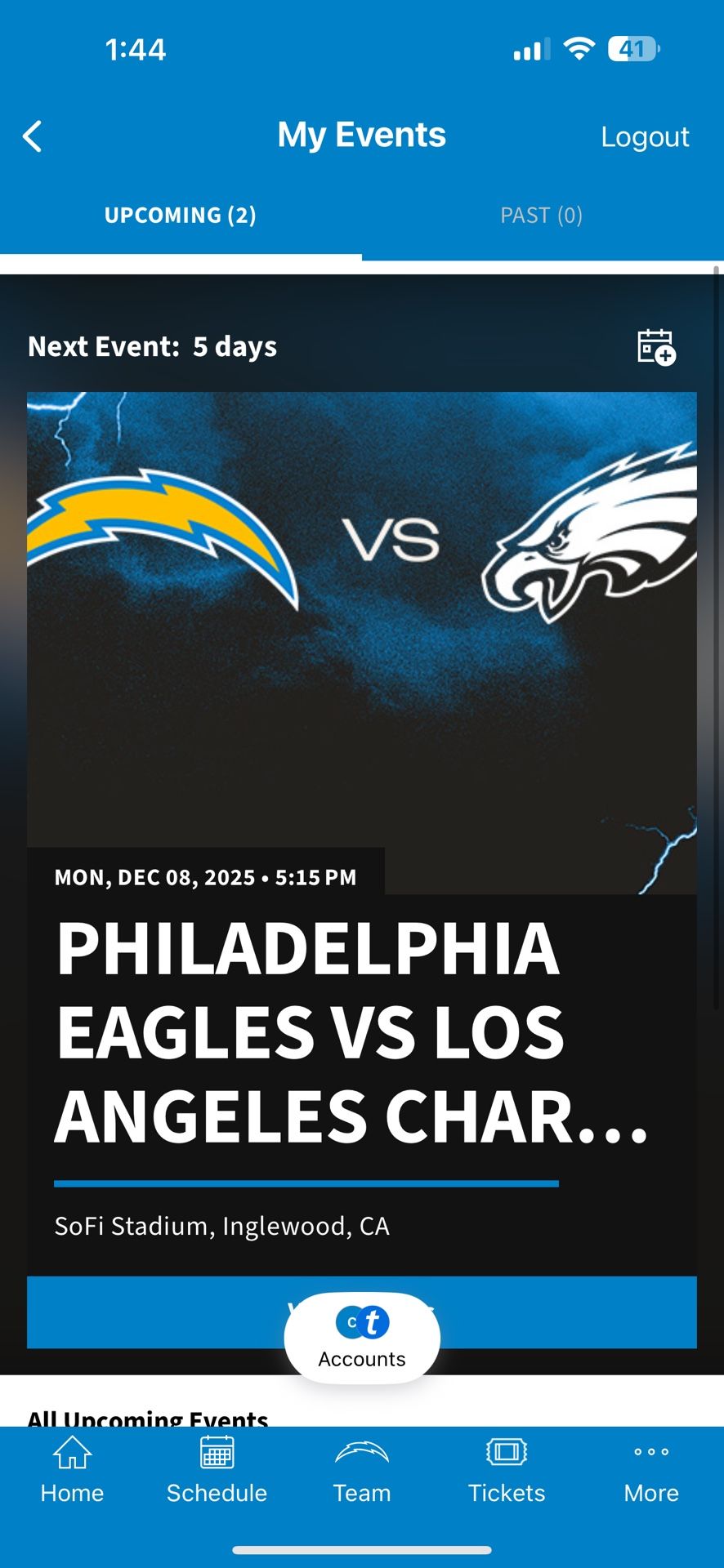 Eagles vs. Chargers