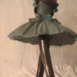 Dahlia Studios Ballerina 12" High Verde Bronze Finish Decorative Dancer Sculpture