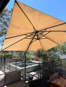 Purple Leaf 10” Cantilever Patio Umbrella