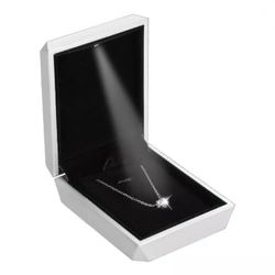 10Pk  luxury LED Lighted Engagement Proposal Ring Necklace Box Jewelry Gift Case 