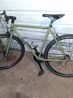 Matte Olive Green Single Speed City Bike