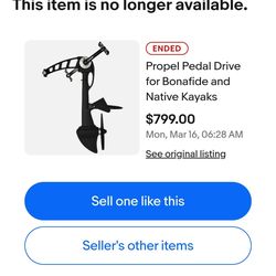 Kayak Pedal drive system/ Brand new