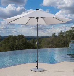 Sunvilla 10' Round Solar LED Market Umbrella Item 1807266
