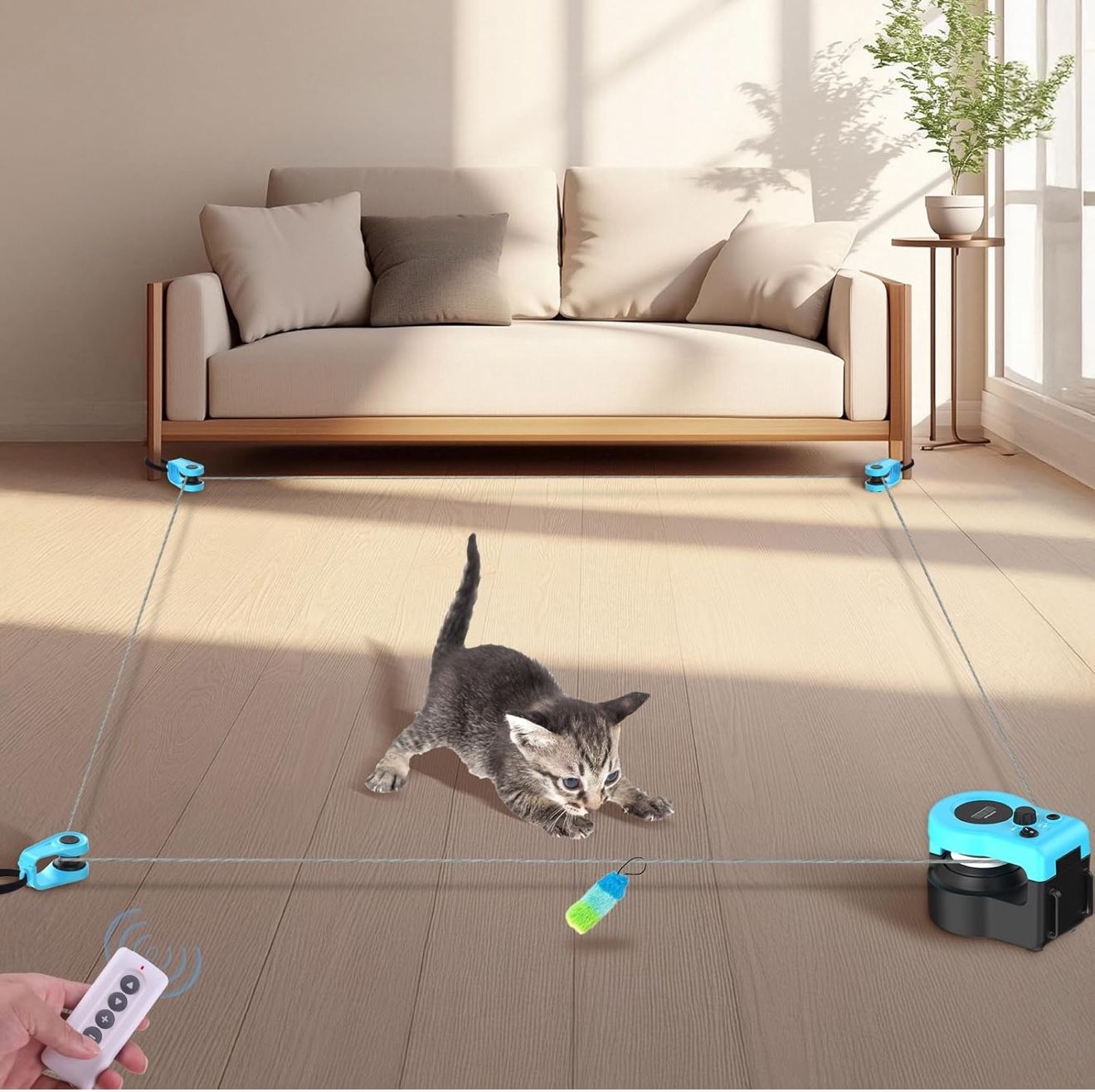 Interactive Cat Treadmill Toy – Automatic, Remote Control, 3 Speeds (New)