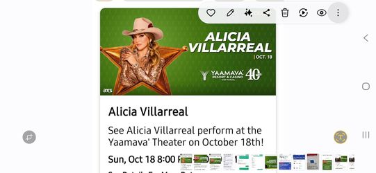 ALICIA VILLAREAL TICKETS