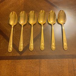 Gold Plated Presidential Spoons WM Rogers
