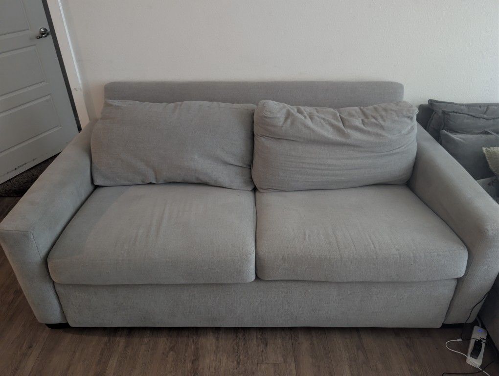 Grey Sleeper Sofa / Couch-to-Bed (Used)