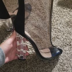 Black Clear Heel