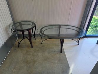 Glass Top Coffee Table and End Table Set