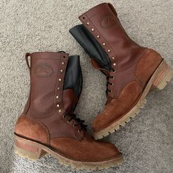 JK Honey Fire Redwood Fire Boots Size 10E