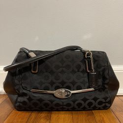 Beautiful Coach Signature Canvas Handbag Happy.          