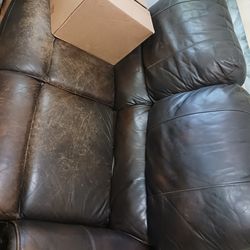 Leather Recliner Couch