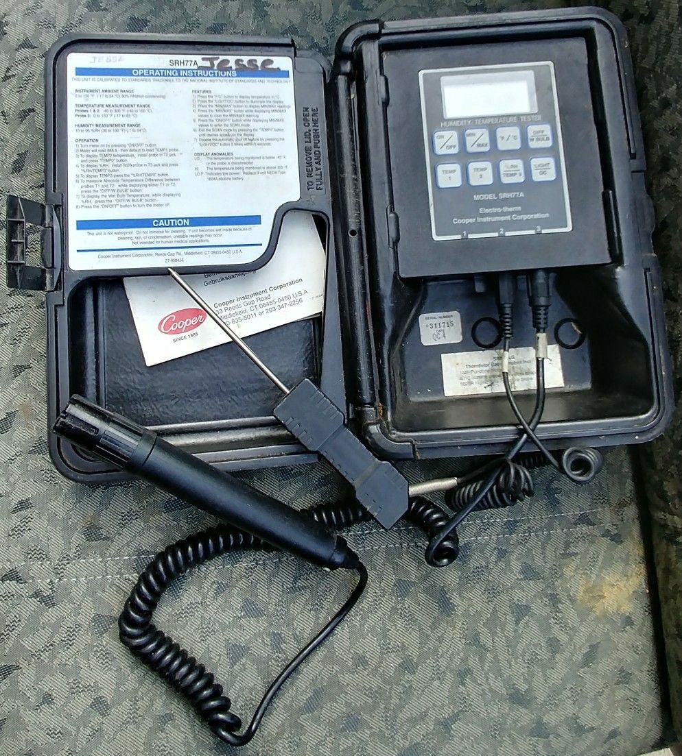 Electro-Therm Digital Instrument Temperature/Humidity SRH77A