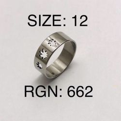 Stainless Steel Ring Band: Size-12/RGN-662